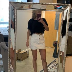 Black crop top with Pom Pom  detail